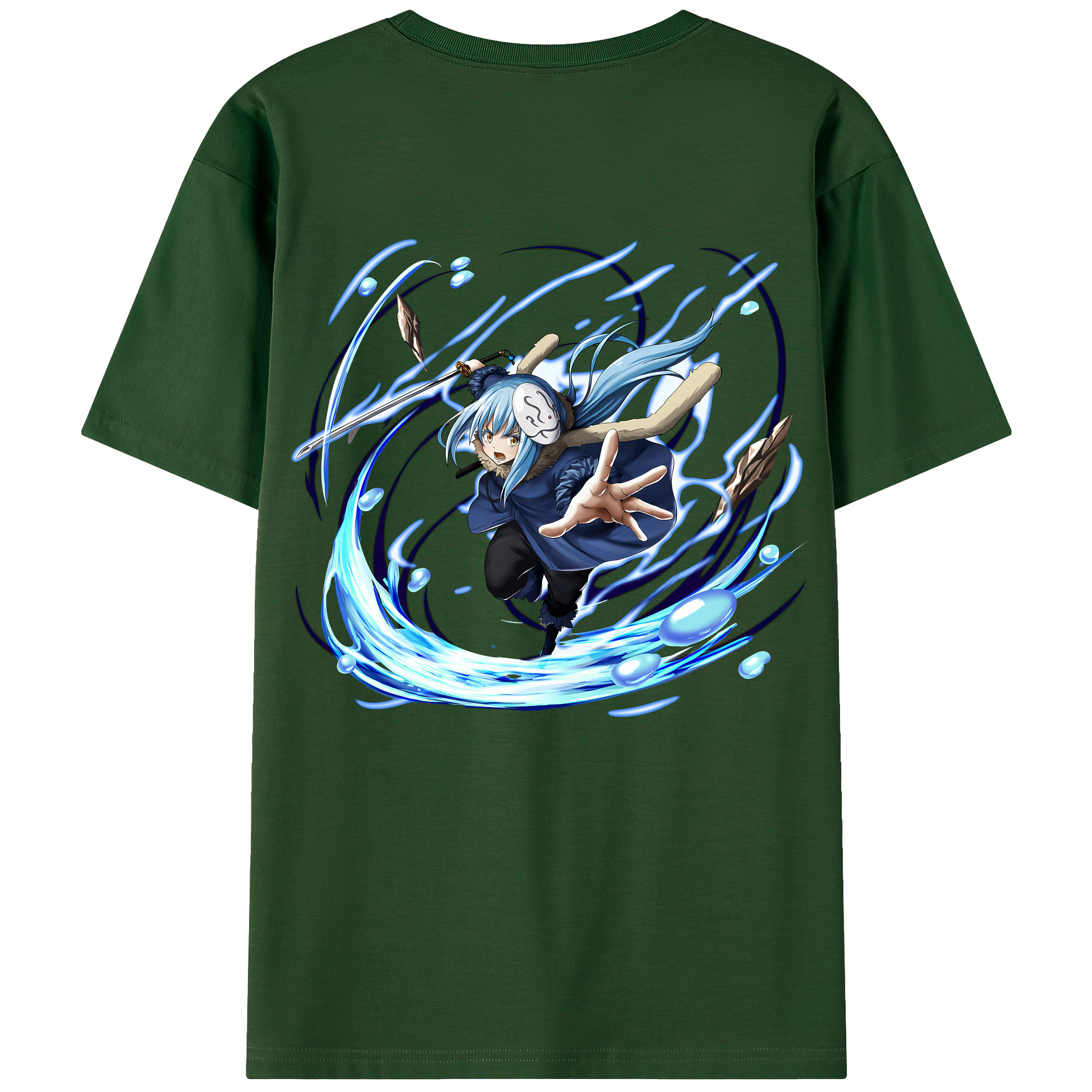 （画像用） 転スラ Regarding Reincarnated to Slime 綿100％半袖Tシャツ（背面プリント）